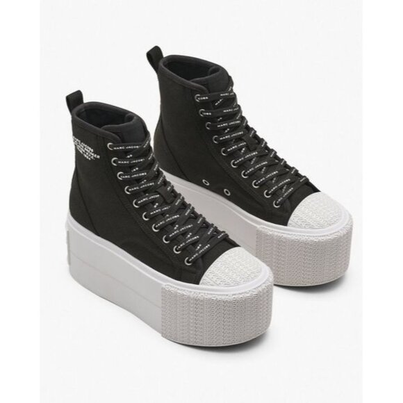 MJ-140. Marc Jacobs The Platform LOW Top Sneakers Black US 11 - Picture 1 of 1
